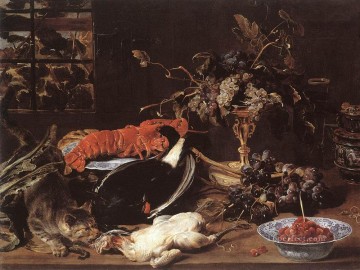Classic Still Life Painting - Still life With Crab And Fruit Frans Snyders